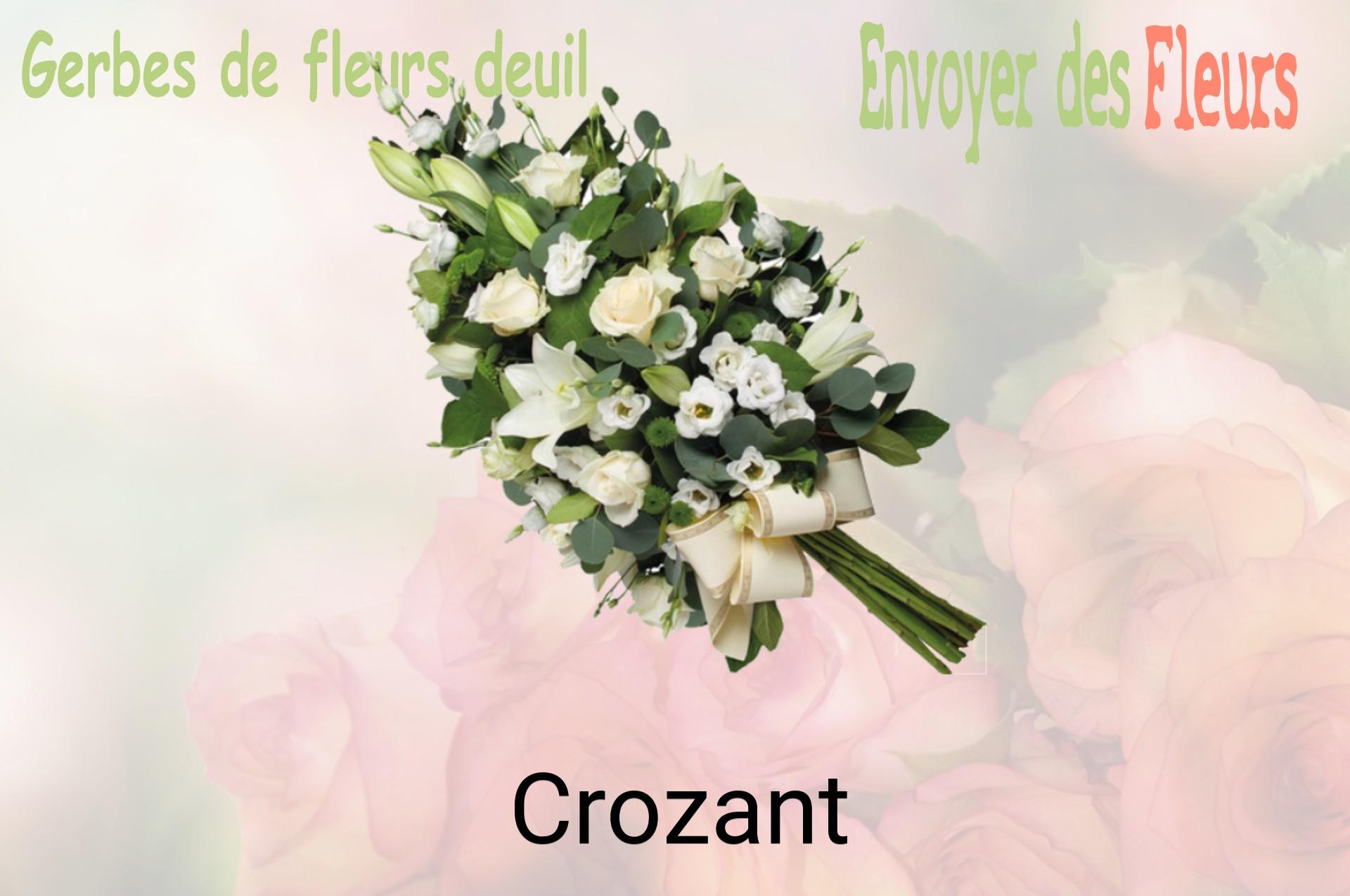 Gerbe de fleurs de deuil livrée à Crozant